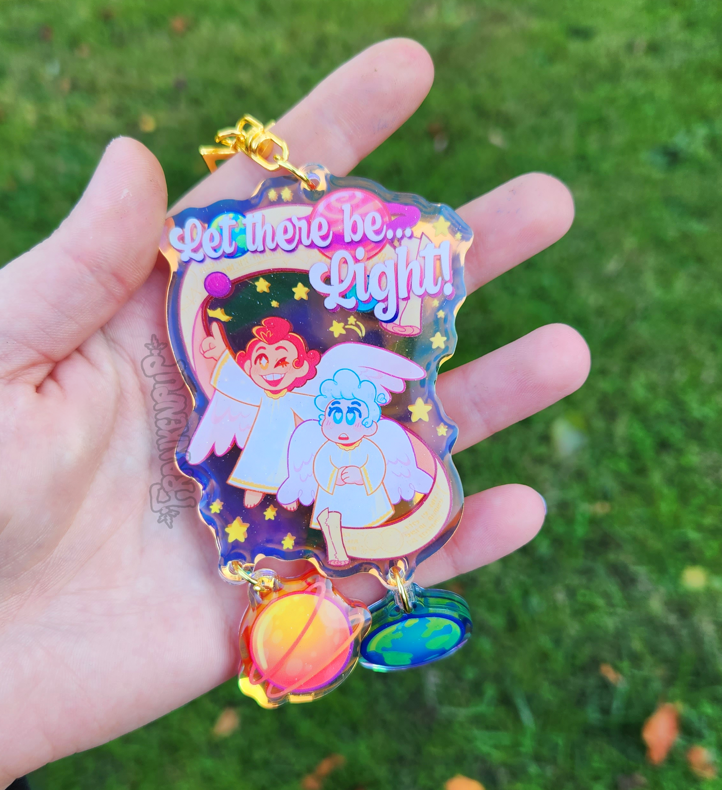 Good Omens - Let There be light Double Sided Charm