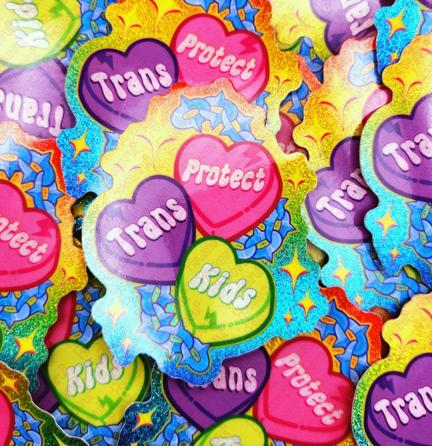 Human Rights Inspired Glitter Stickers