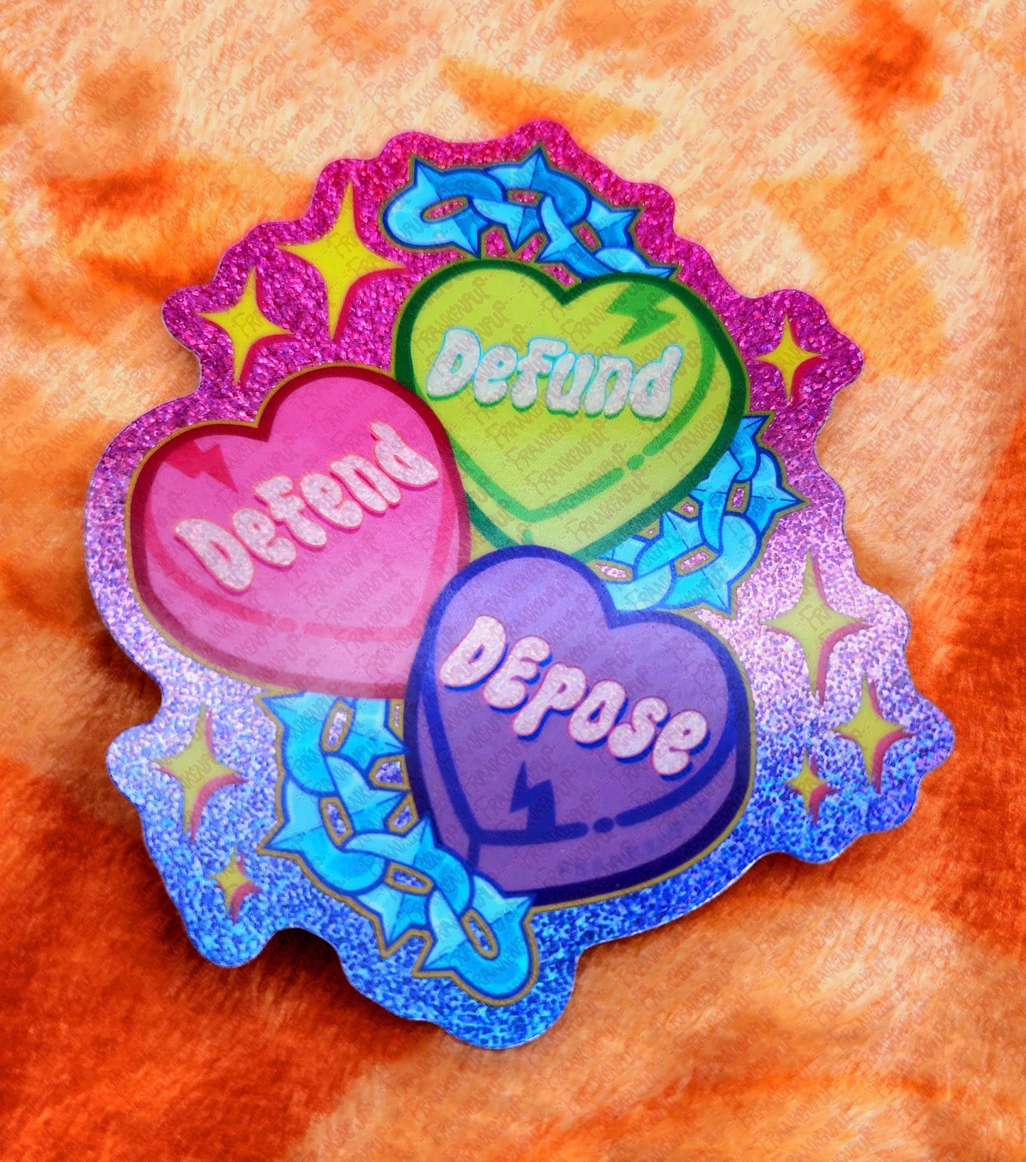Human Rights Inspired Glitter Stickers