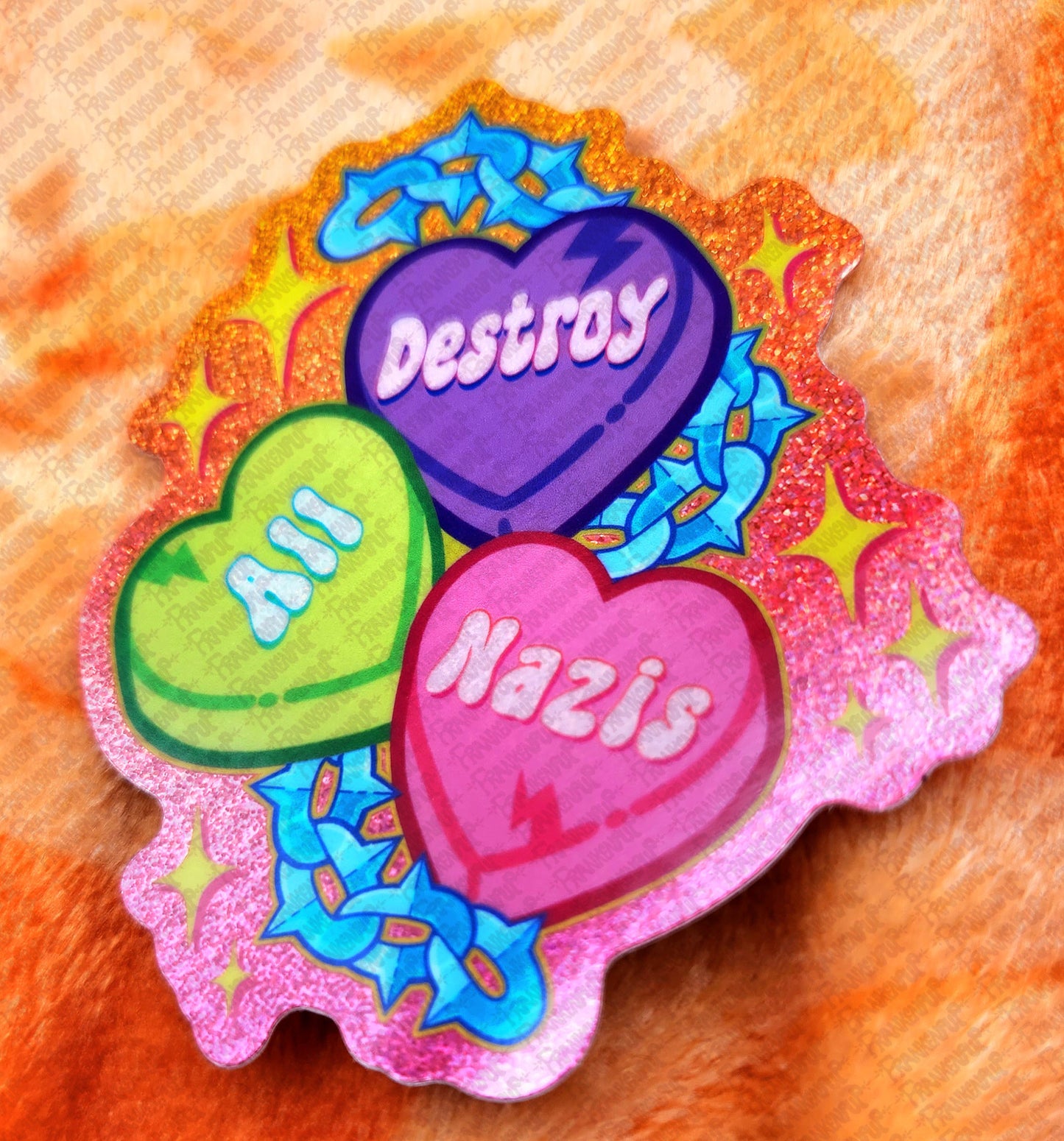 Human Rights Inspired Glitter Stickers