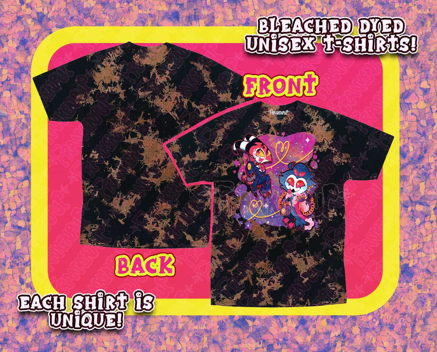 Helluva Boss Stolas and Blitzo Phone T-shirt