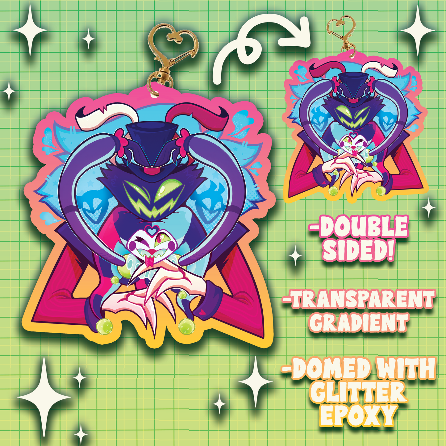 Asmodeus and Fizzarolli Keychain