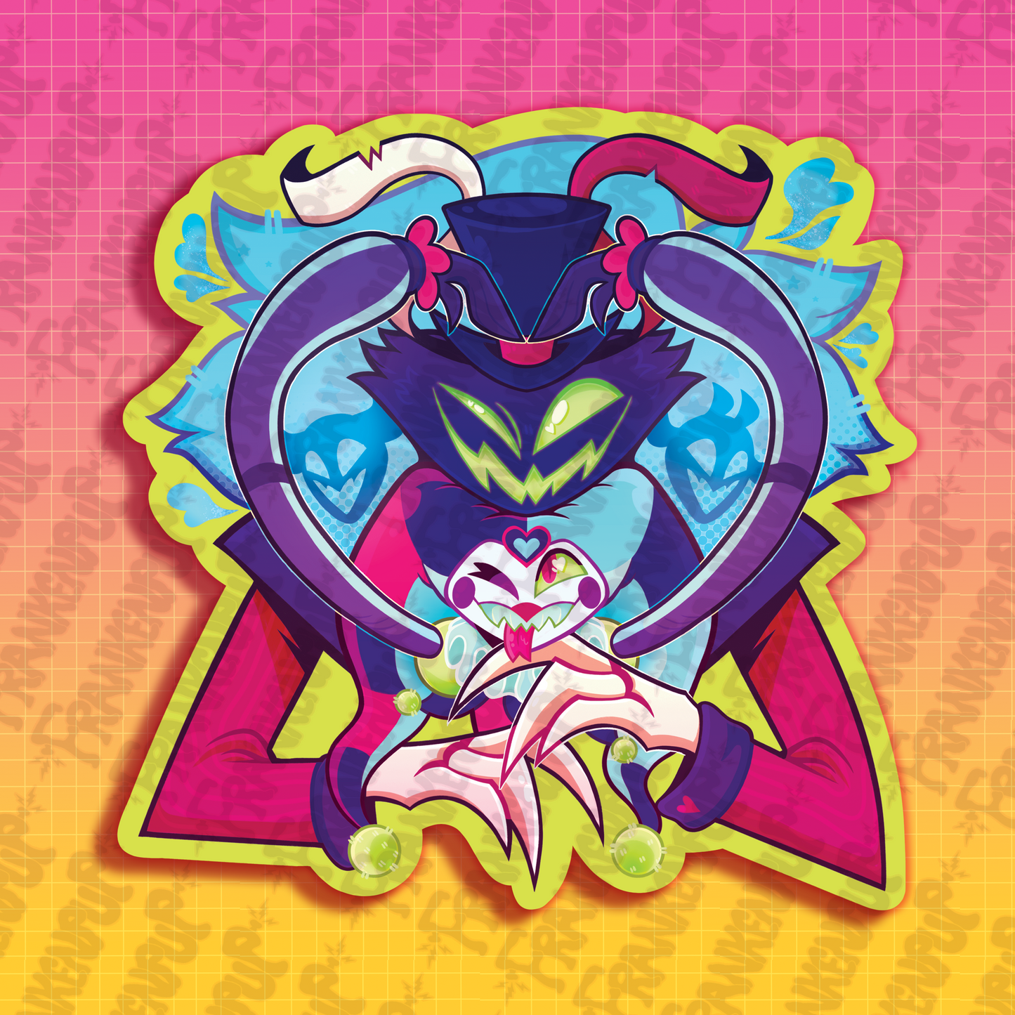 Asmodeus and Fizzarolli Vinyl Sticker