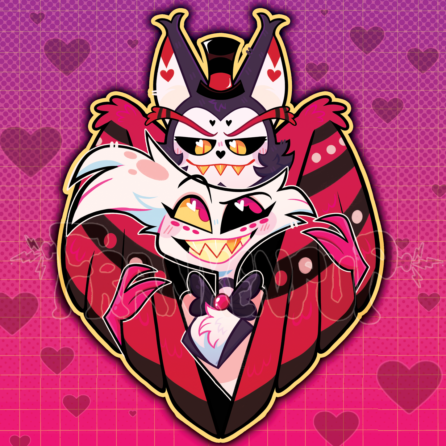 Angel Dust and Husker Vinyl Sticker