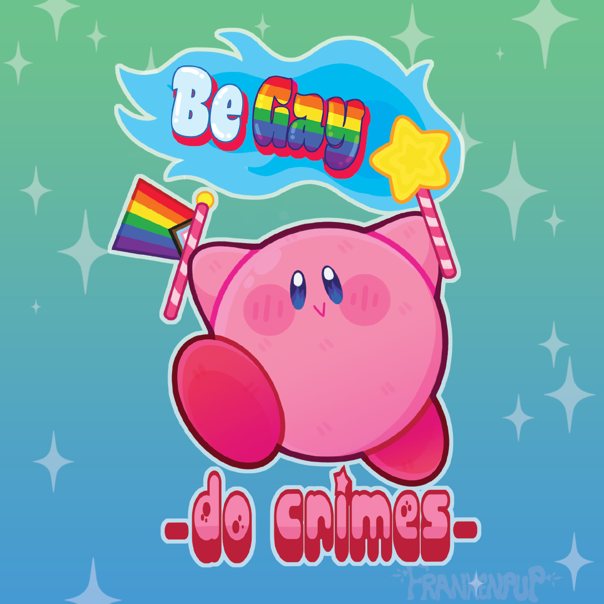 Kirby Gay Crime Sticker