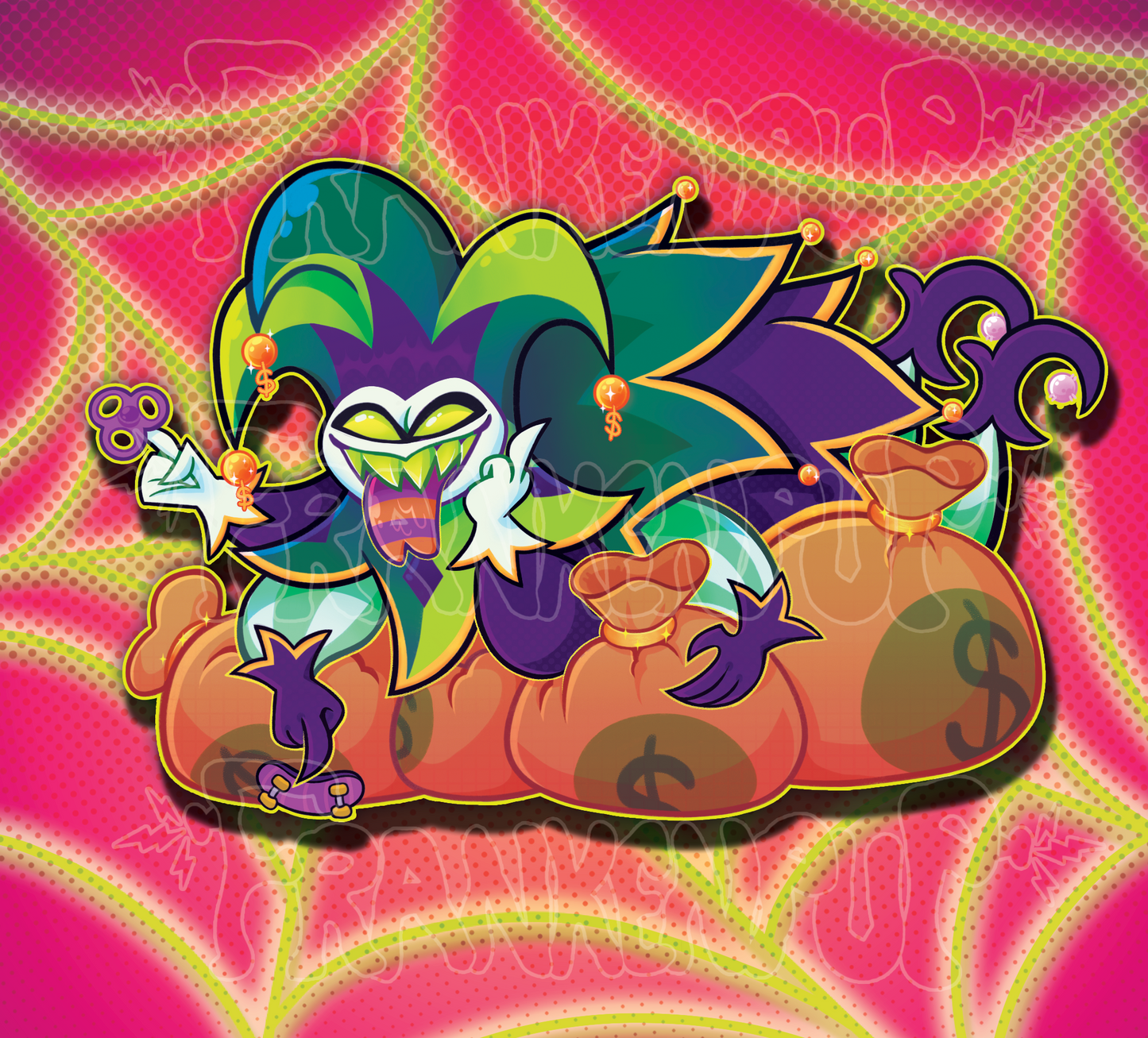 Mammon King of Greed Helluva Boss Sticker