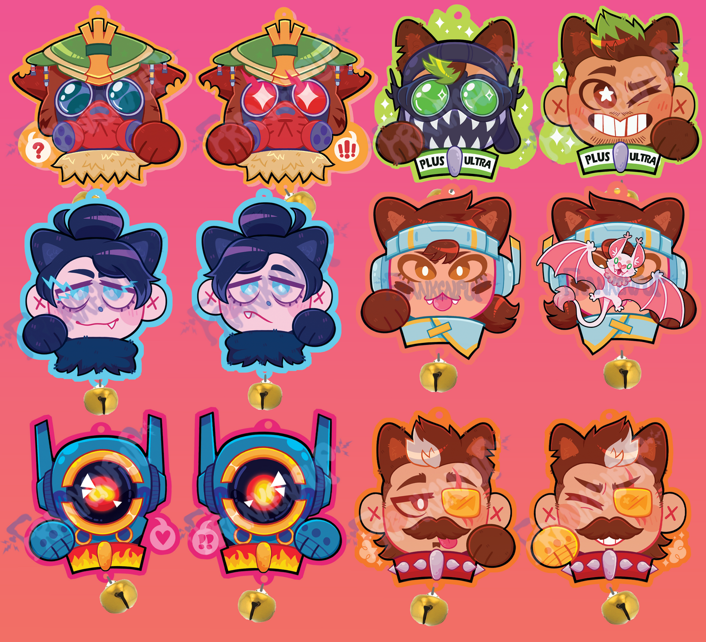 Nyapex Legends 3D bell keychains