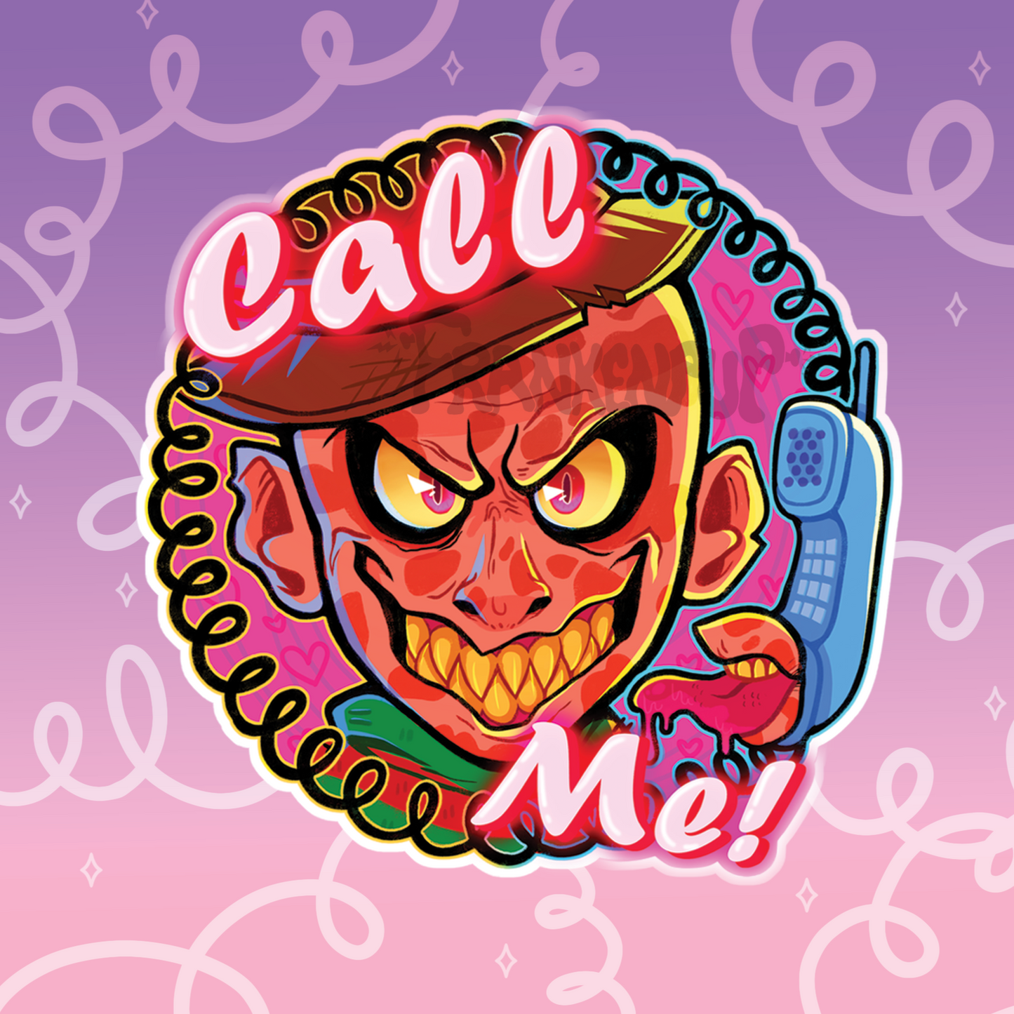 'Call me' Freddy Krueger Sticker