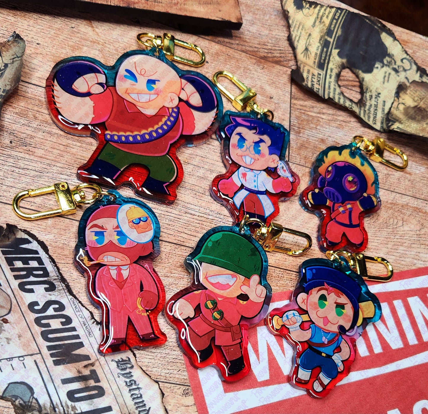 Team Fortress 2 Double Sided Keychains