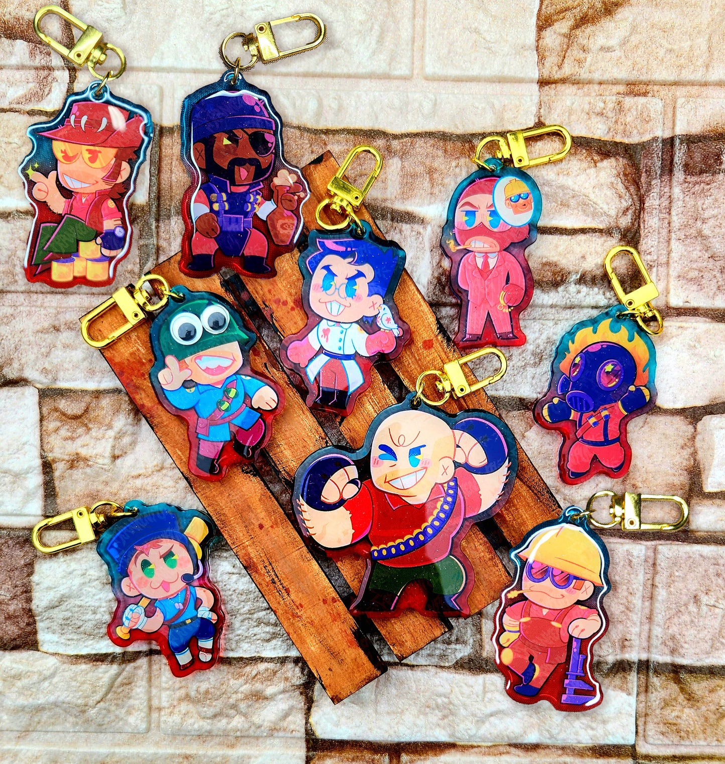 Team Fortress 2 Double Sided Keychains