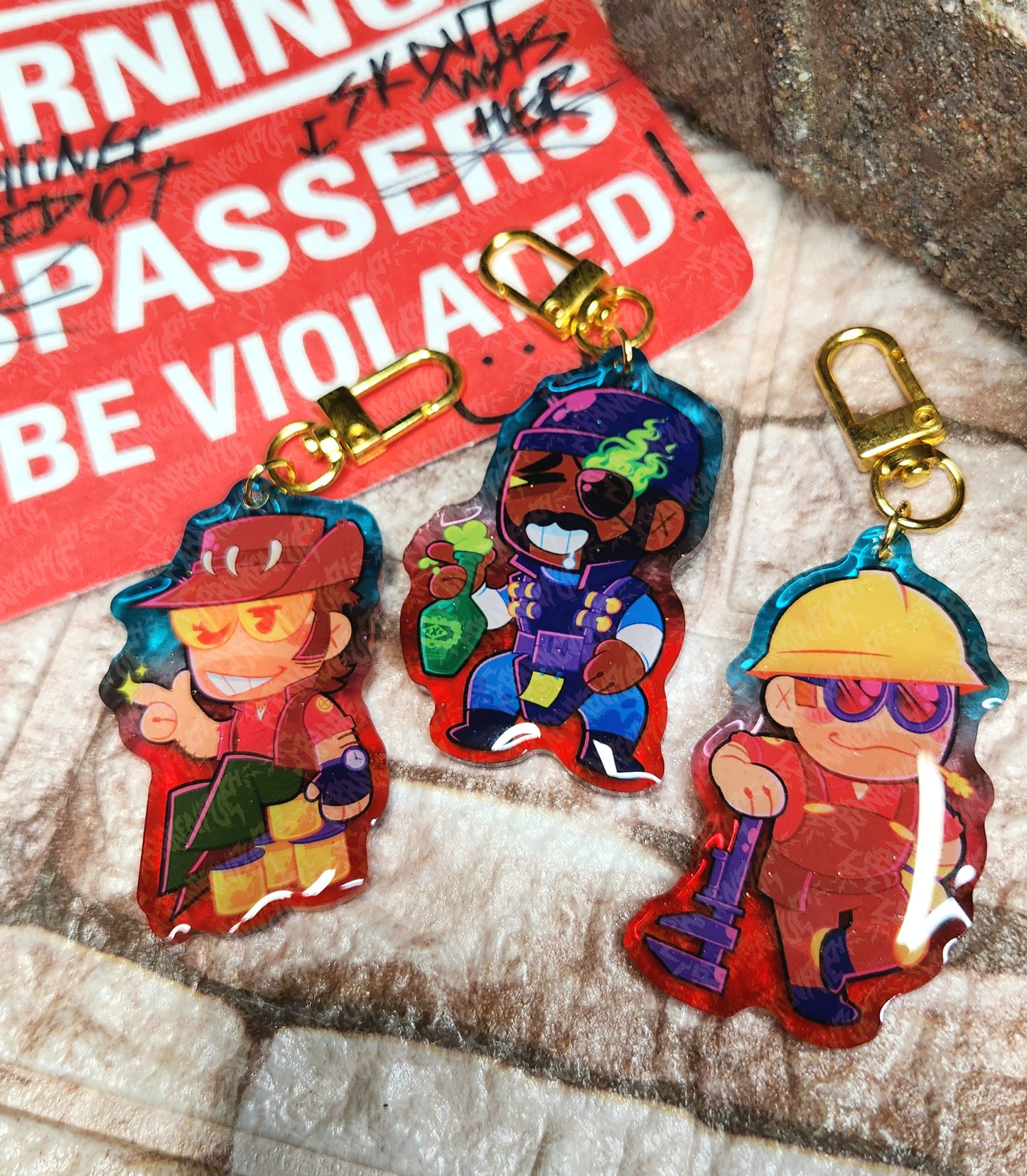 Team Fortress 2 Double Sided Keychains