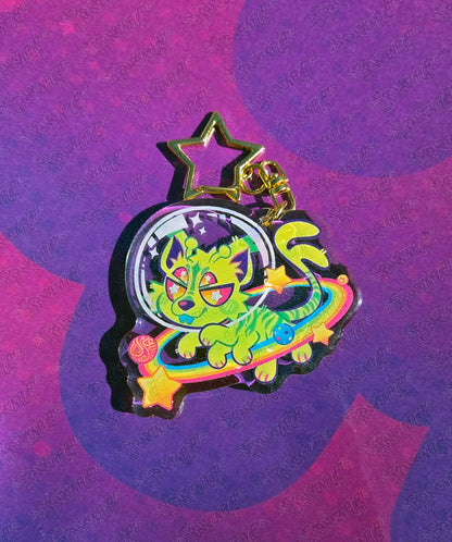 Alien Dog Keychain "I want to believe"