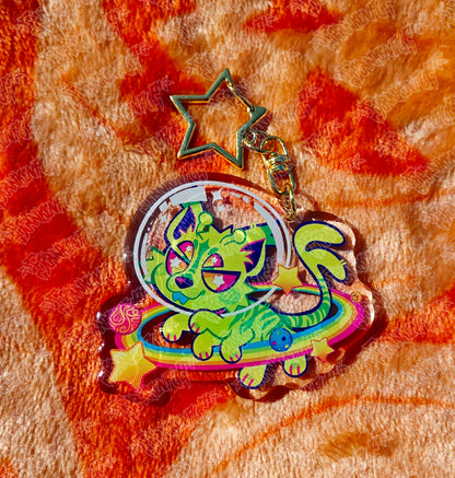 Alien Dog Keychain "I want to believe"