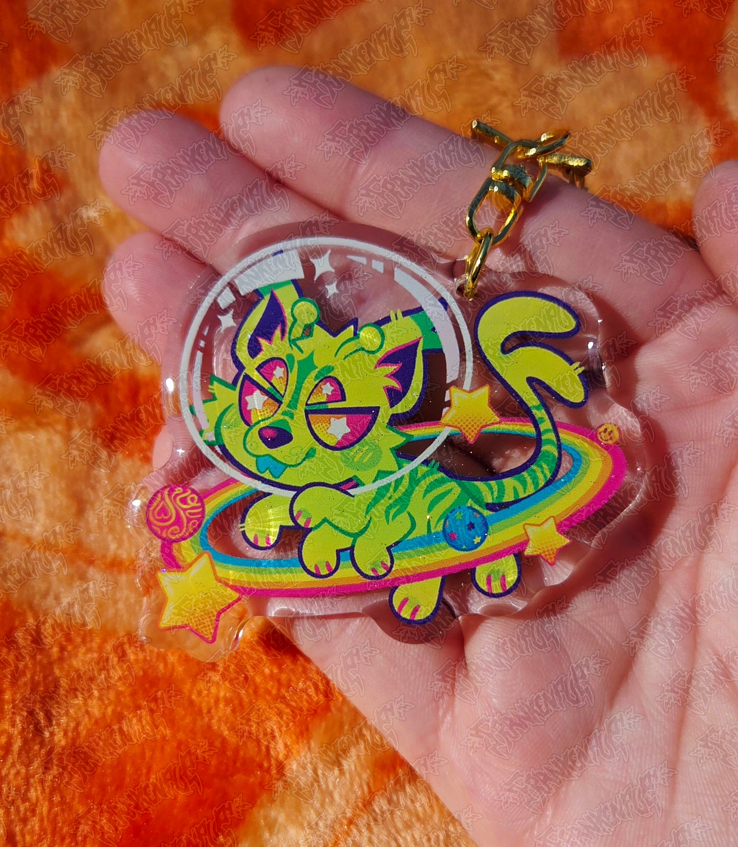 Alien Dog Keychain "I want to believe"