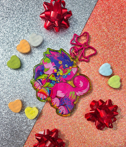 Sparkle Dog Keychain
