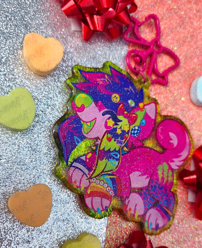 Sparkle Dog Keychain