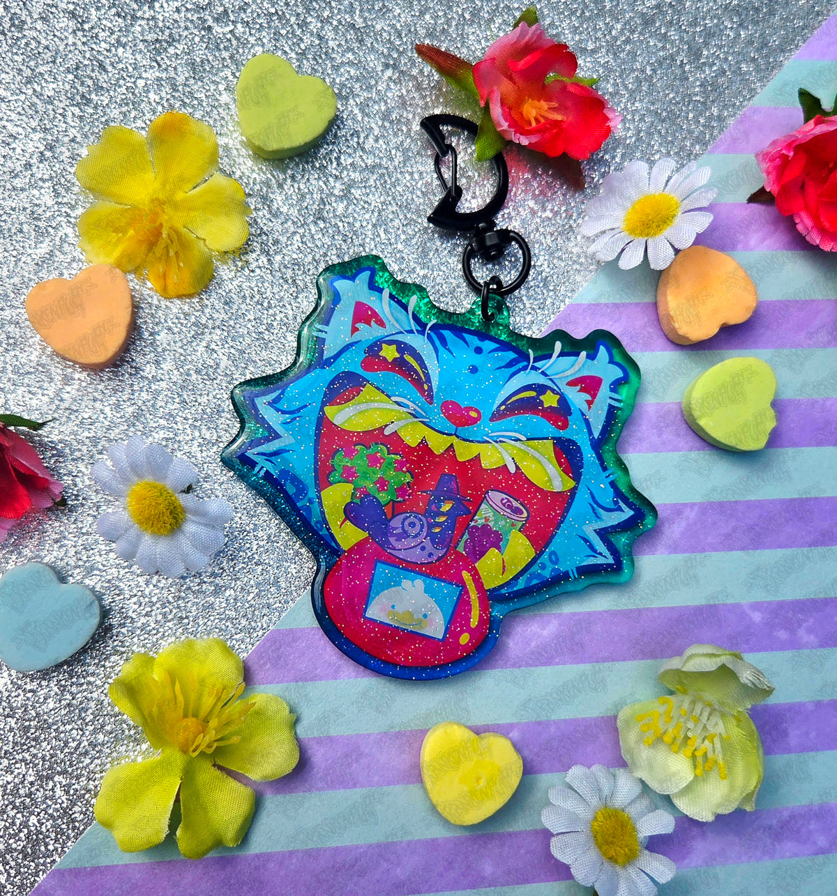 Kpop Demon Hunters Derpy Tiger Keychain