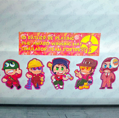 Rather Be Playing TF2 Bumper Sticker
