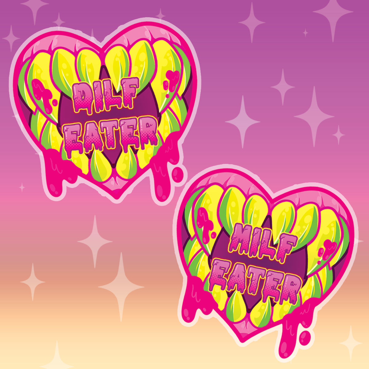 DILF / MILF Eater Stickers