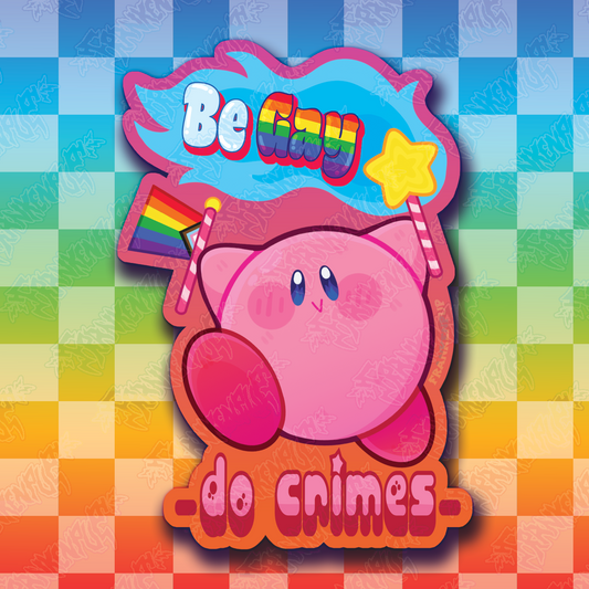 Kirby Gay Crime Sticker