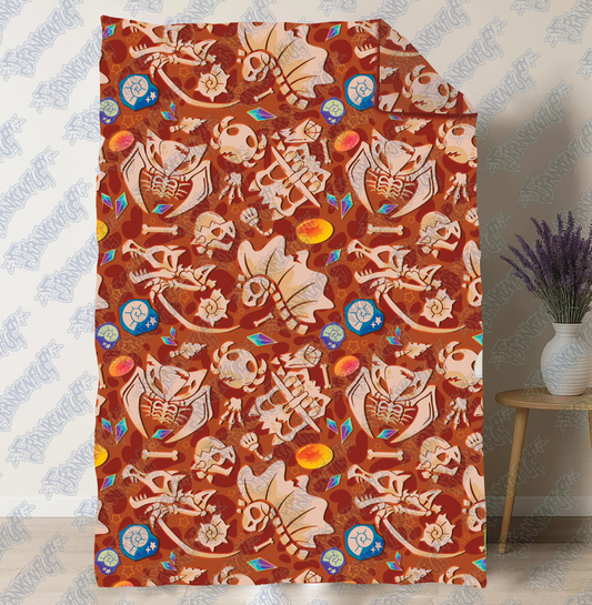 Pokemon Fossil Throw Blanket