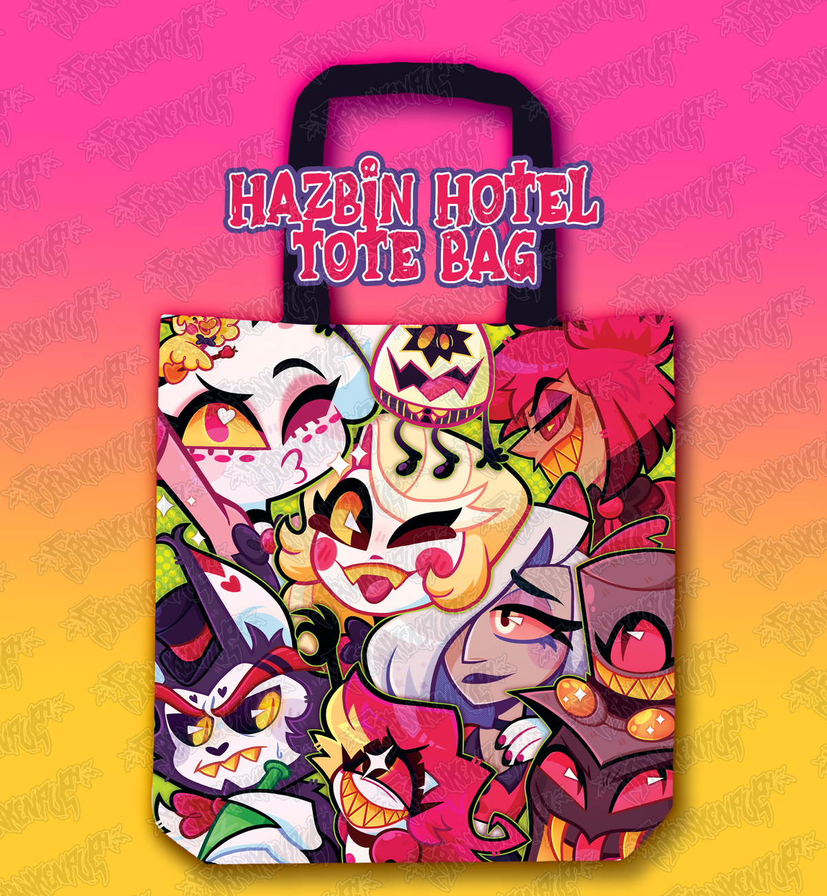 Hazbin Hotel Eco Friendly Reusable Tote Bag