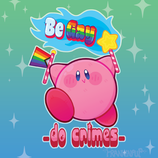 Kirby Pride Holographic Sticker