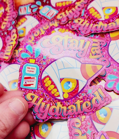 Mouthwashing Curly Sticker