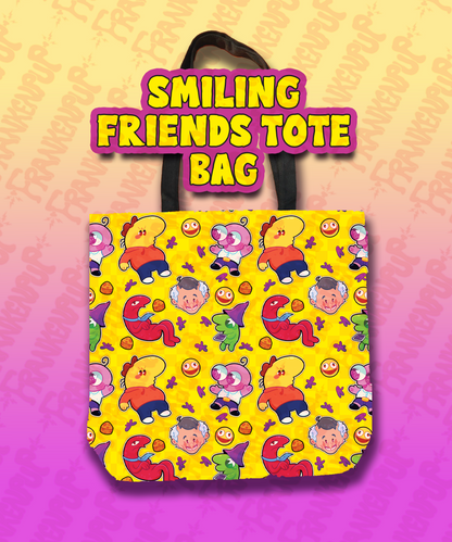 Smiling Friends Eco Friendly Reusable Tote Bag