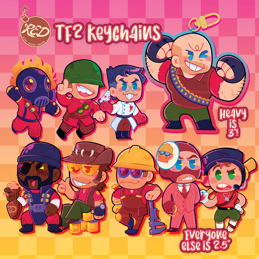 Team Fortress 2 Double Sided Keychains