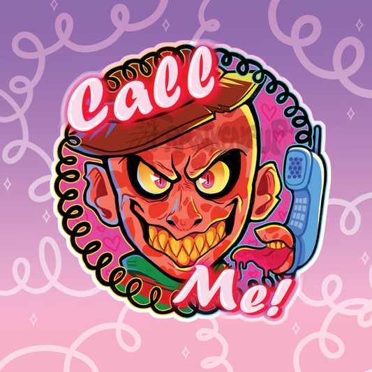 'Call me' Freddy Krueger Sticker